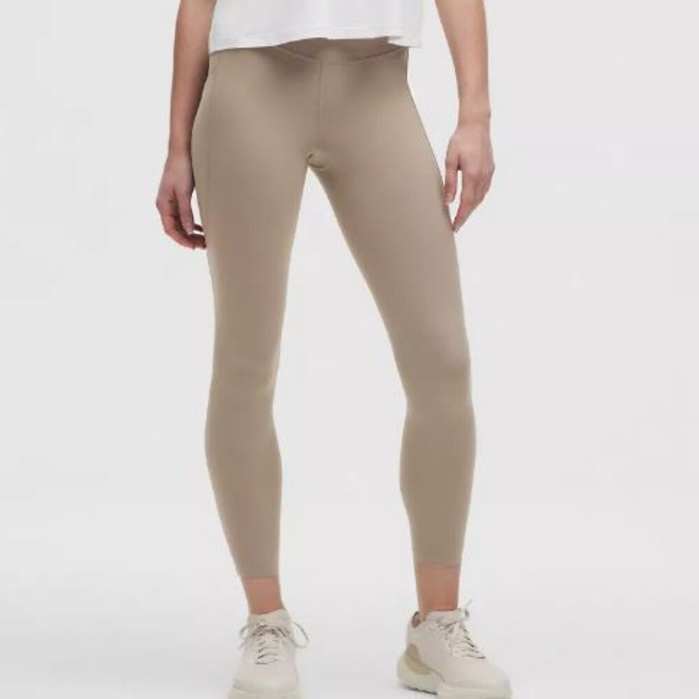 NWT Lululemon Fast and Free High-Rise Tight 25" 5 Pocket! Warm Ash Grey! Sz 4